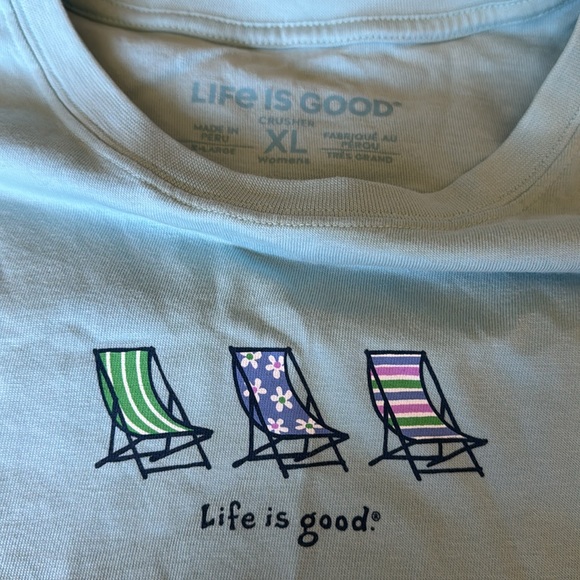 LIFE IS GOOD BUNDLE OF 2 WOMENS T-SHIRTS IN SZ XL…GREAT PREOWNED CONDITION!!! - Picture 2 of 5